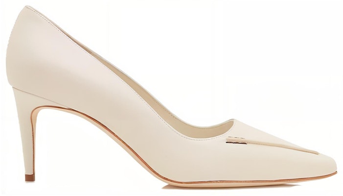 (W) Manolo Blahnik Homera 'Stiletto Kulit Putih Ujung Lancip' 323-2456-0001 Order (W) Manolo Blahnik Homera 'Stiletto Kulit Putih Ujung Lancip' 323-2456-0001