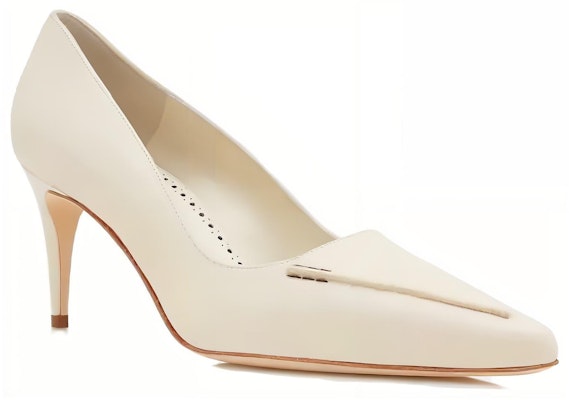 (W) Manolo Blahnik Homera 'Stiletto Kulit Putih Ujung Lancip' 323-2456-0001 Lookbook (W) Manolo Blahnik Homera 'Stiletto Kulit Putih Ujung Lancip' 323-2456-0001