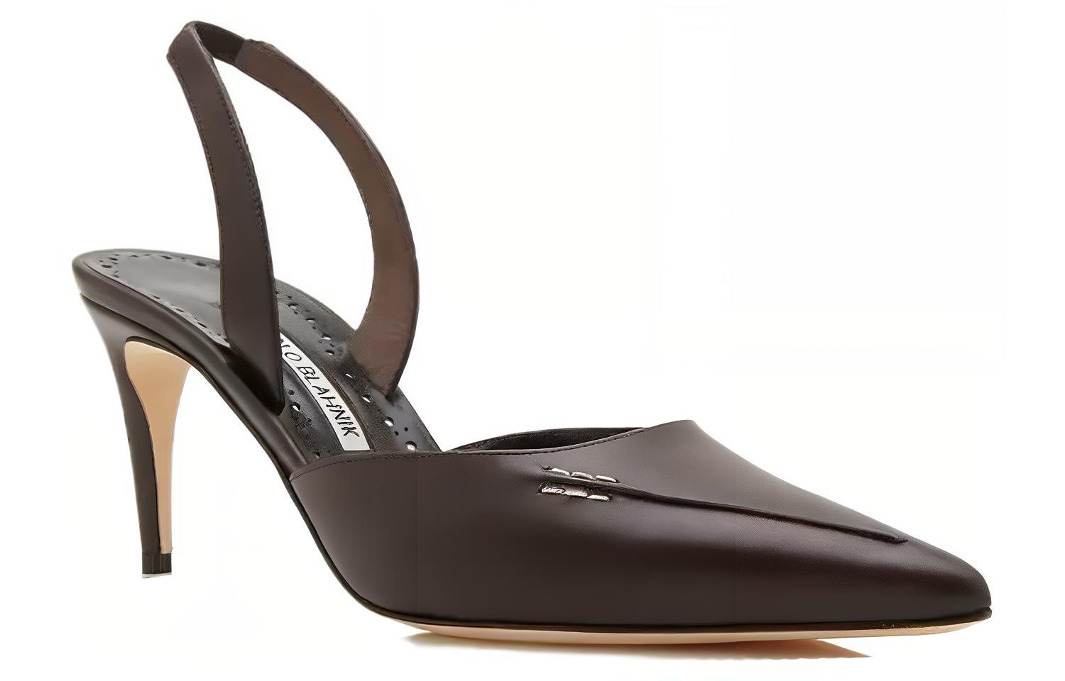 (W) Manolo Blahnik Homerasli 'Brown Stiletto' 圖 3