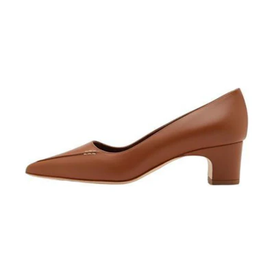 (W) Manolo Blahnik Homeraso 'Brown CMFT Fashion Chunky Heel'