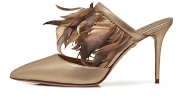 (Women) Manolo Blahnik Iginiagold 'Gold Feather Napa Leather' 421-1129-0001 (Women) Manolo Blahnik Iginiagold 'Gold Feather Napa Leather' 421-1129-0001