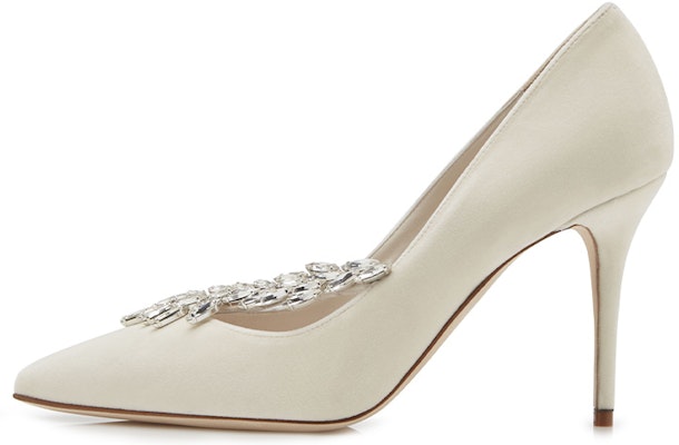 (Women) Manolo Blahnik Jewel High Heels 'Elegant Cream Buckle' 319-1023-0004 Buy (Women) Manolo Blahnik Jewel High Heels 'Elegant Cream Buckle' 319-1023-0004