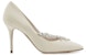 (W) Manolo Blahnik Kasut Tumit Tinggi Permata 'Elegant Cream Buckle' 319-1023-0004