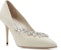 (W) Manolo Blahnik Kasut Tumit Tinggi Permata 'Elegant Cream Buckle' 319-1023-0004