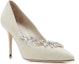 Lookbook (W) Manolo Blahnik Kasut Tumit Tinggi Permata 'Elegant Cream Buckle' 319-1023-0004
