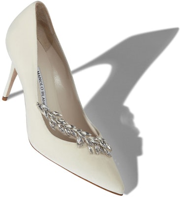 (Women) Manolo Blahnik Jewel High Heels 'Elegant Cream Buckle' 319-1023-0004 Shop (Women) Manolo Blahnik Jewel High Heels 'Elegant Cream Buckle' 319-1023-0004
