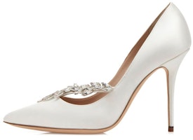 (Women) Manolo Blahnik Jewel High Heels 'White Court' 9XX-0369-0053 (Women) Manolo Blahnik Jewel High Heels 'White Court' 9XX-0369-0053