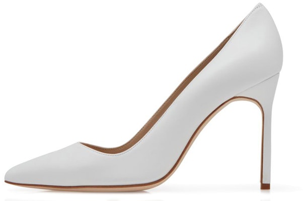 (Women) Manolo Blahnik Kid Leather Pointed-Toe Stiletto 'White Court' 120-1206-0002 Buy (Women) Manolo Blahnik Kid Leather Pointed-Toe Stiletto 'White Court' 120-1206-0002