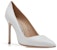 (W) Manolo Blahnik Kulit Asli Tumit Tinggi Bertumit Runcing 'White Court Putih' 120-1206-0002