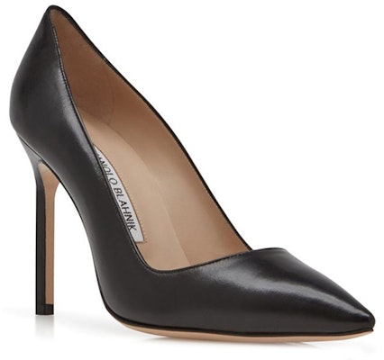 (Women) Manolo Blahnik Kid Leather Pointed Toe Stiletto 'Black' 120-1206-0001 Order (Women) Manolo Blahnik Kid Leather Pointed Toe Stiletto 'Black' 120-1206-0001