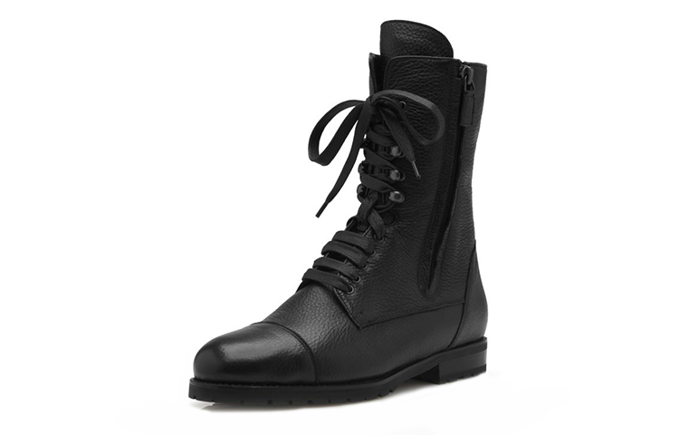 (W) Manolo Blahnik Lace-Up Ankle Boots 'Black Leather' 圖 3