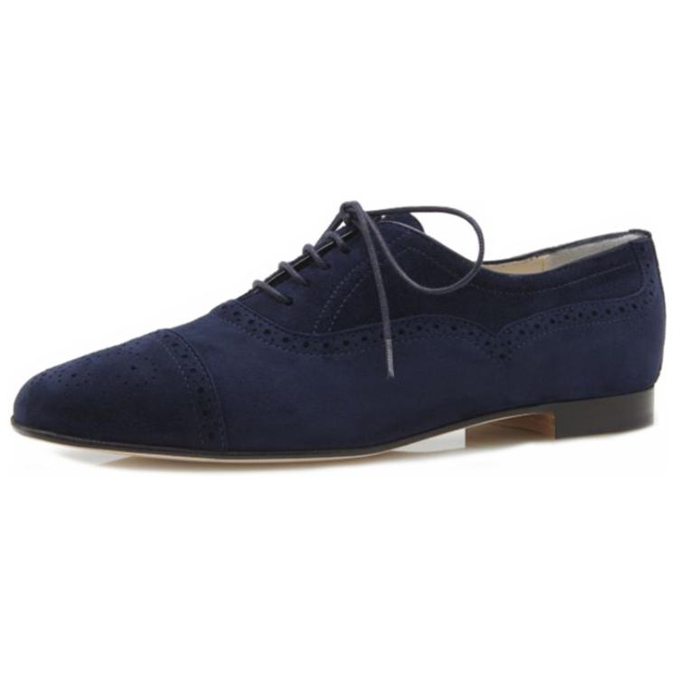 (W) Manolo Blahnik Lace-Up Flats 'Navy Velvet' 圖 4