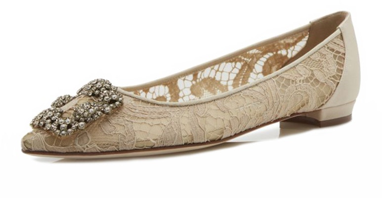 (W) Manolo Blahnik Sepatu Datar Renda 'Beige' 9XX-0623-0013 Lookbook (W) Manolo Blahnik Sepatu Datar Renda 'Beige' 9XX-0623-0013