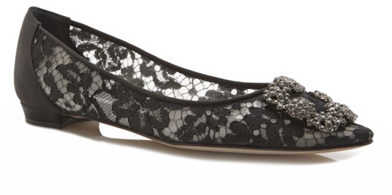 (W) Manolo Blahnik Sepatu Datar Renda 'Hitam' 9XX-0623-0010 Order (W) Manolo Blahnik Sepatu Datar Renda 'Hitam' 9XX-0623-0010