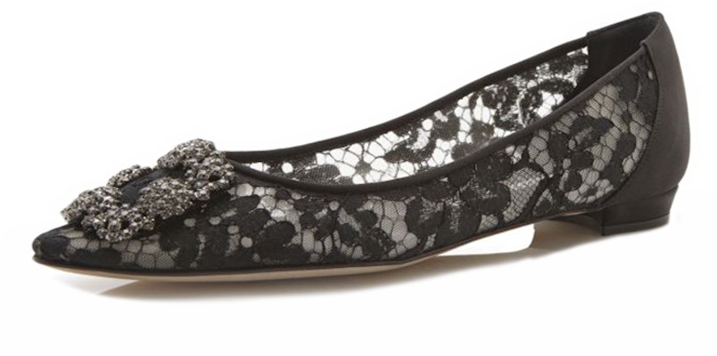 (W) Manolo Blahnik Sepatu Datar Renda 'Hitam' 9XX-0623-0010 Lookbook (W) Manolo Blahnik Sepatu Datar Renda 'Hitam' 9XX-0623-0010