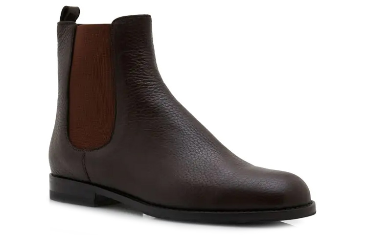 (W) Manolo Blahnik Leather Ankle High Chelsea Boots 'Brown' 圖 2