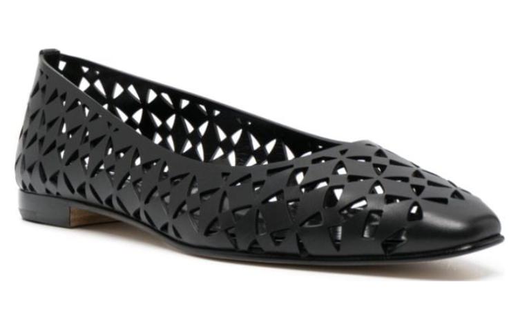 (W) Manolo Blahnik Leather Black 'Fashion Pointed Toe' 圖 2