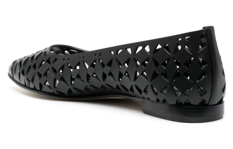 (W) Manolo Blahnik Leather Black 'Fashion Pointed Toe' 圖 3