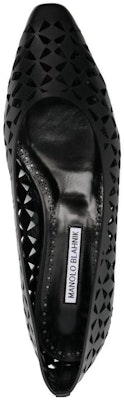 (Women) Manolo Blahnik Leather Black 'Fashion Pointed Toe' 22313130002 Shop (Women) Manolo Blahnik Leather Black 'Fashion Pointed Toe' 22313130002