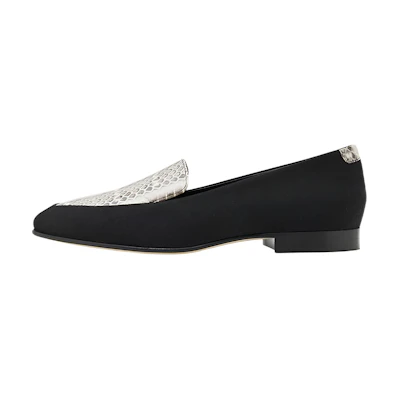 (W) Manolo Blahnik Leather Loafers 'Black'