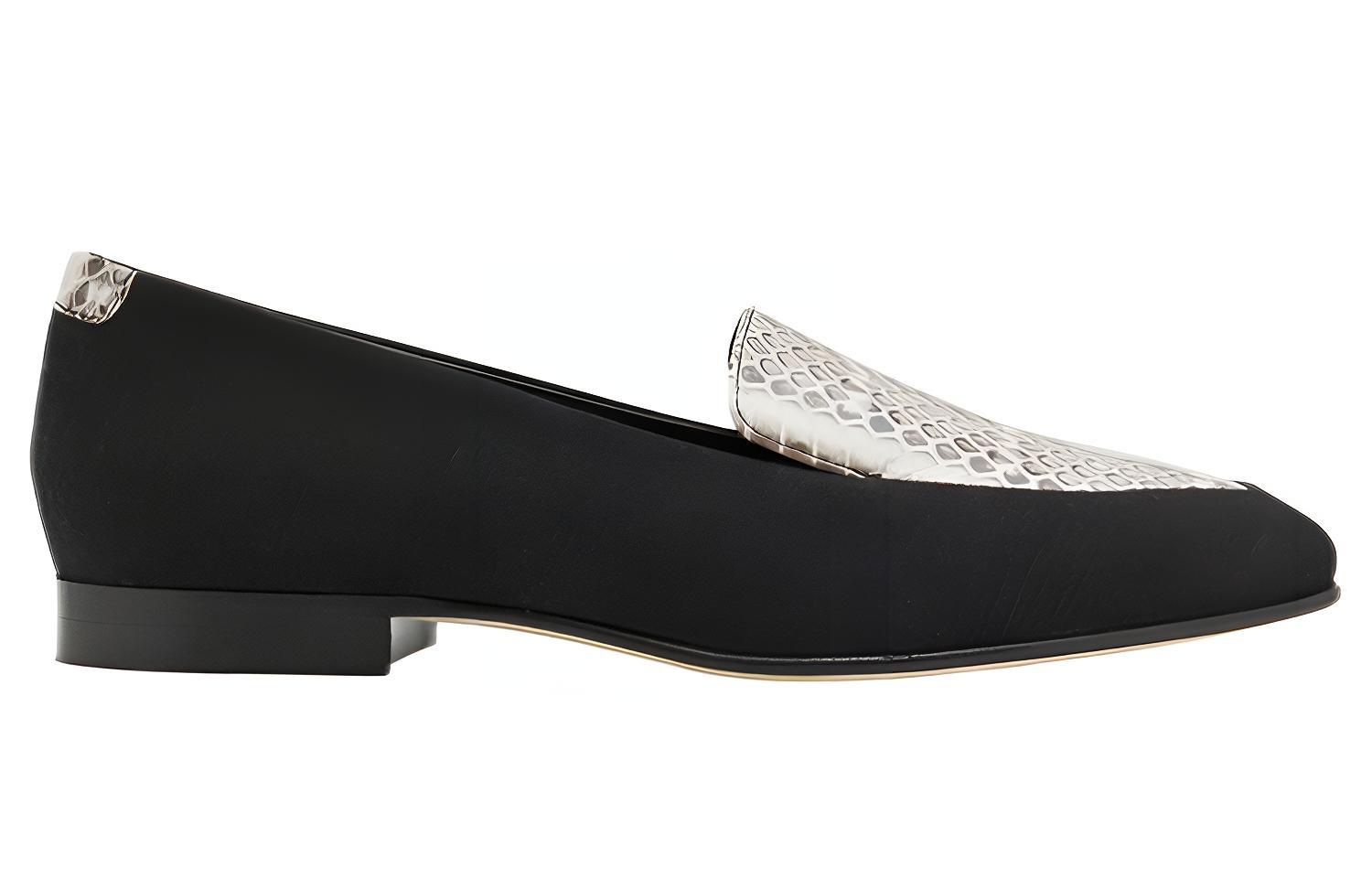 (W) Manolo Blahnik Leather Loafers 'Black' 圖 2