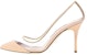 (W) Manolo Blahnik Kulit Mule 'Beige Stiletto' 422-1419-2618