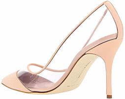 Shop MANOLO BLAHNIK 皮革 套穿舒適時尚 細跟 高跟鞋 女款 米色