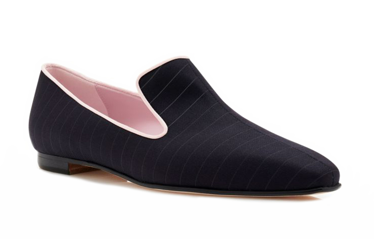 (W) Manolo Blahnik Loafer 'Navy Pinstripe' 圖 2