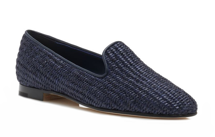 (W) Manolo Blahnik Loafer 'Navy Woven' 圖 2