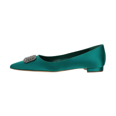 (W) Manolo Blahnik Low Top 'Fashion Flat Green'