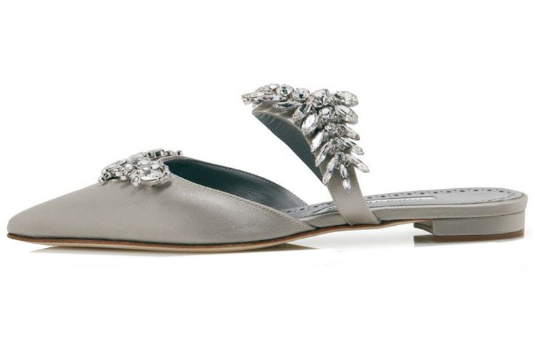 (Women) Manolo Blahnik Lurumflat 'Light Grey' 122-1947-0010