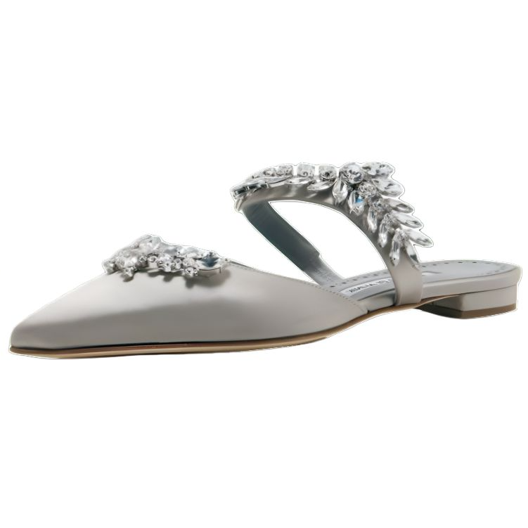 (W) Manolo Blahnik Lurumflat 'Light Grey' 圖 3