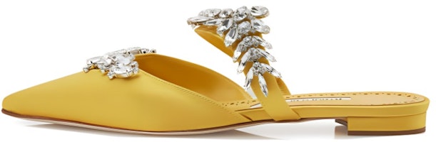 (Women) Manolo Blahnik Lurumflat 'Yellow' 122-1947-0004 (Women) Manolo Blahnik Lurumflat 'Yellow' 122-1947-0004