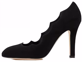 (Women) Manolo Blahnik Mandembe 'Black Suede' 323-2447-0002 (Women) Manolo Blahnik Mandembe 'Black Suede' 323-2447-0002