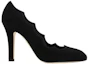 Order MANOLO BLAHNIK Mandembe 皮革絨面 舒適時尚 細跟 高踭鞋 10.5cm 女款 黑色