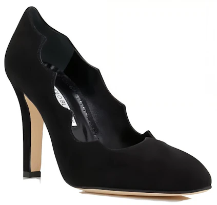 MANOLO BLAHNIK Mandembe 皮革絨面 舒適時尚 細跟 高踭鞋 10.5cm 女款 黑色 Lookbook MANOLO BLAHNIK Mandembe 皮革絨面 舒適時尚 細跟 高踭鞋 10.5cm 女款 黑色