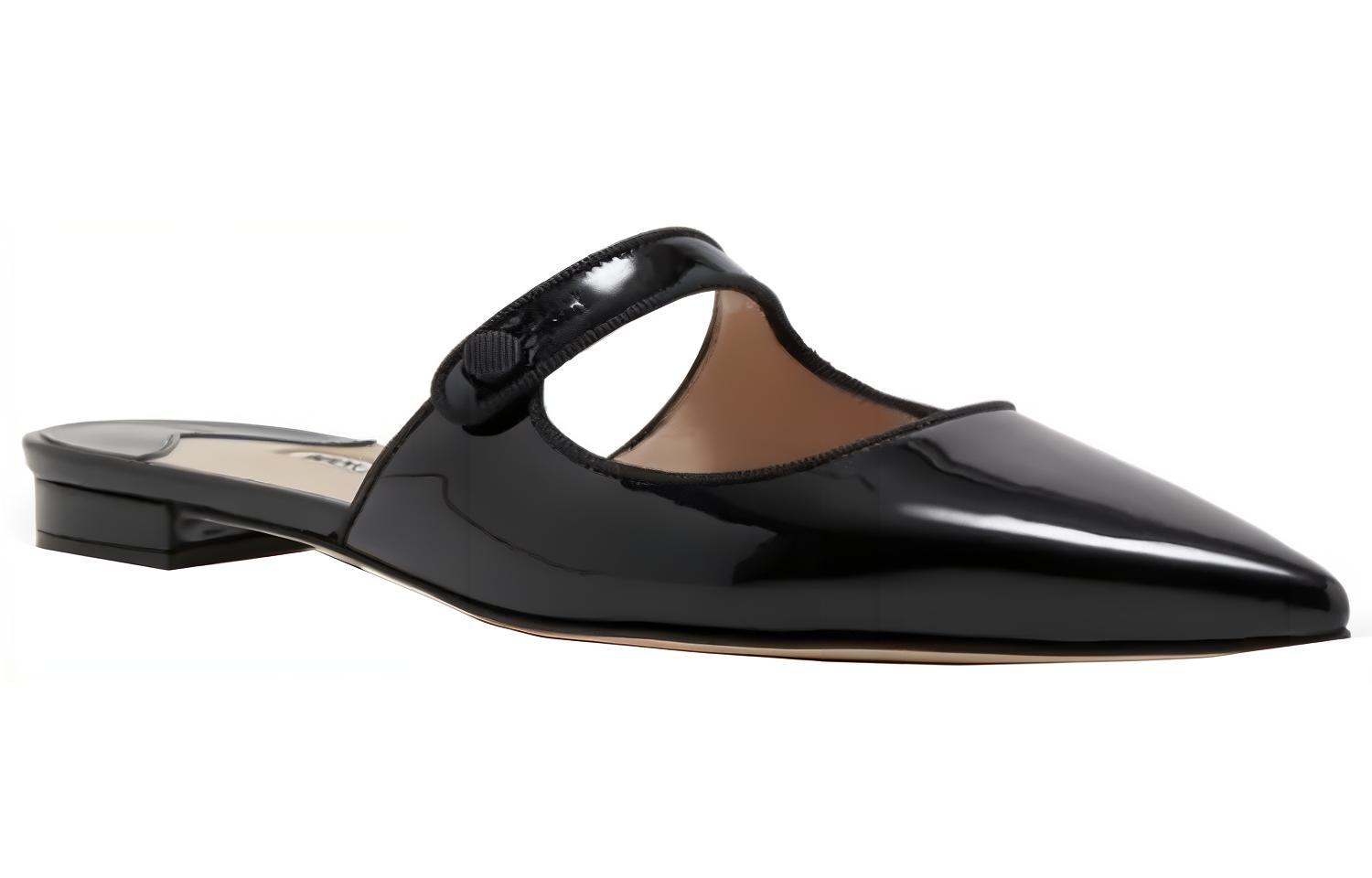 (W) Manolo Blahnik Mary Jane Flat Mule 'Black' 圖 2