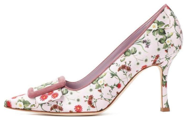 (Women) Manolo Blahnik Maysalebi 'White Pink' 123-2318-9053