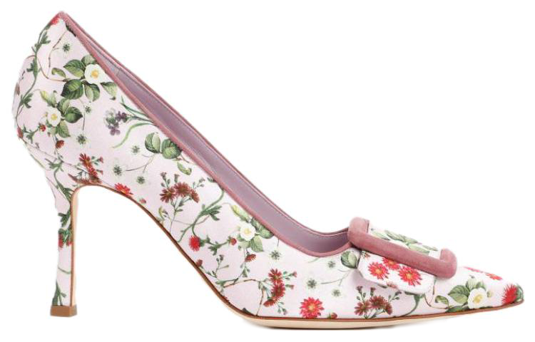 Order (W) Manolo Blahnik Maysalebi ''Weiß Rosa'' 123-2318-9053