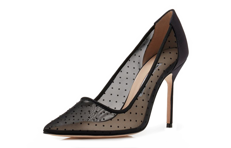 Lookbook (Women) Manolo Blahnik Mesh Pointed-Toe High Heels 'Black' 421-0992-0002