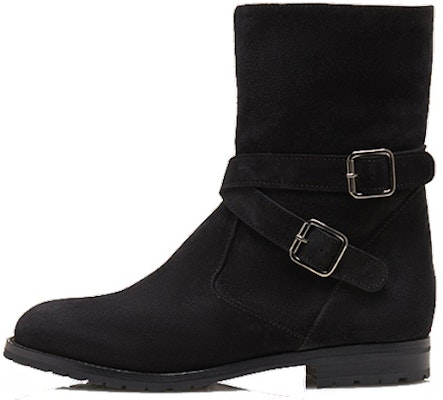 (Women) Manolo Blahnik Mid-Top Flat Boots 'Simple Black Velvet' 318-0522-0002 Buy (Women) Manolo Blahnik Mid-Top Flat Boots 'Simple Black Velvet' 318-0522-0002