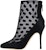 (W) Manolo Blahnik Mukinka But 'Hitam Zip Hujung Runcing' 323-2496-0015