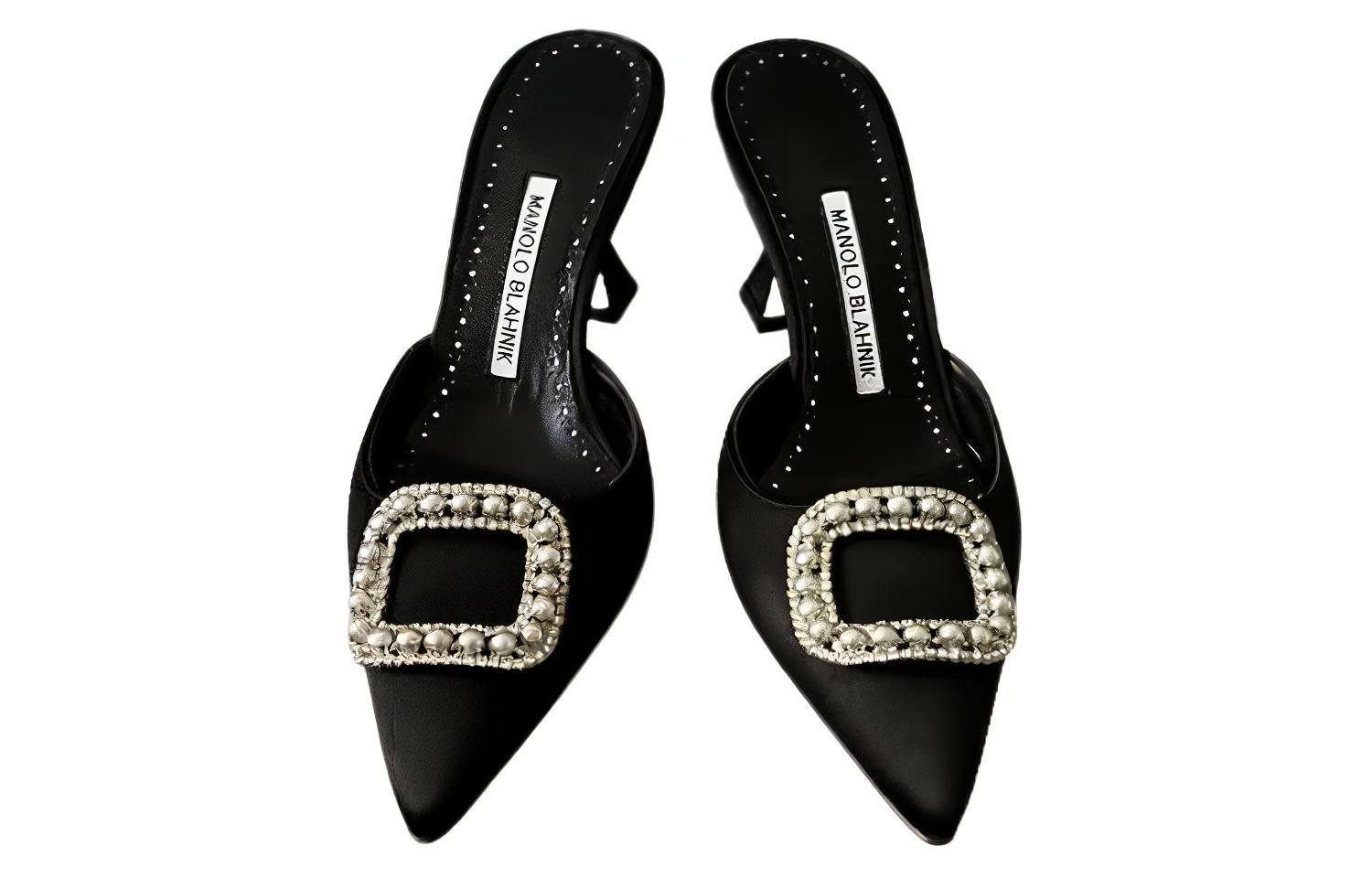 (W) Manolo Blahnik Mule 'Black Elegance' 圖 4