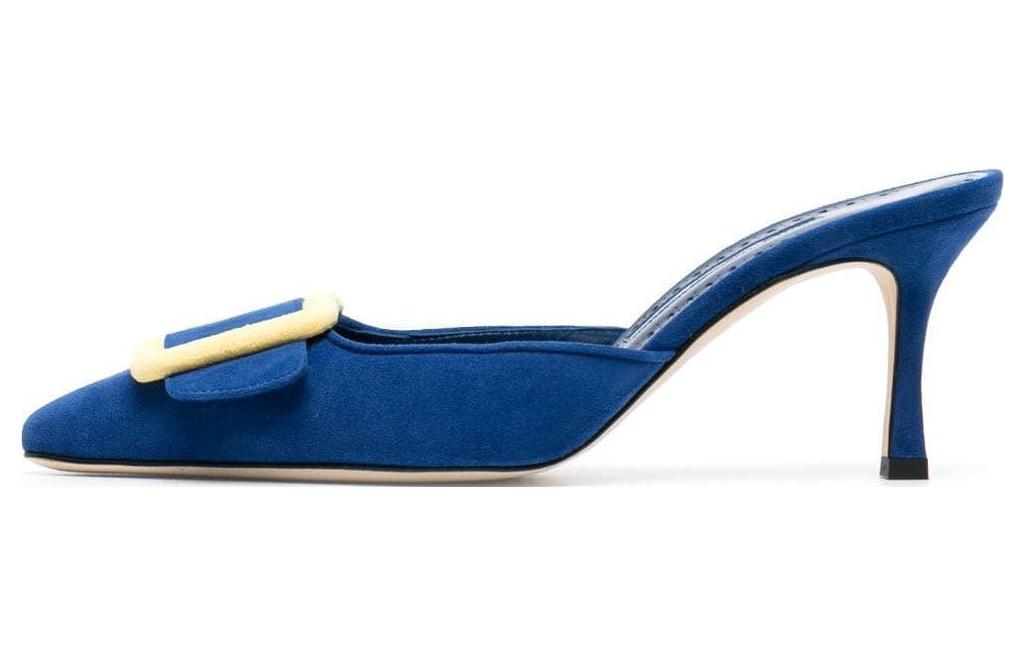 (Women) Manolo Blahnik Mule 'Blue Calfskin' 223-1529-4326