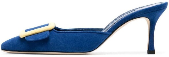 (Women) Manolo Blahnik Mule 'Blue Calfskin' 223-1529-4326 (Women) Manolo Blahnik Mule 'Blue Calfskin' 223-1529-4326
