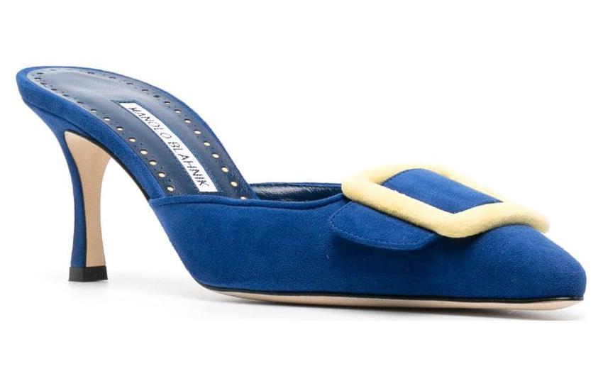 (W) Manolo Blahnik Mule 'Blue Calfskin' 圖 2