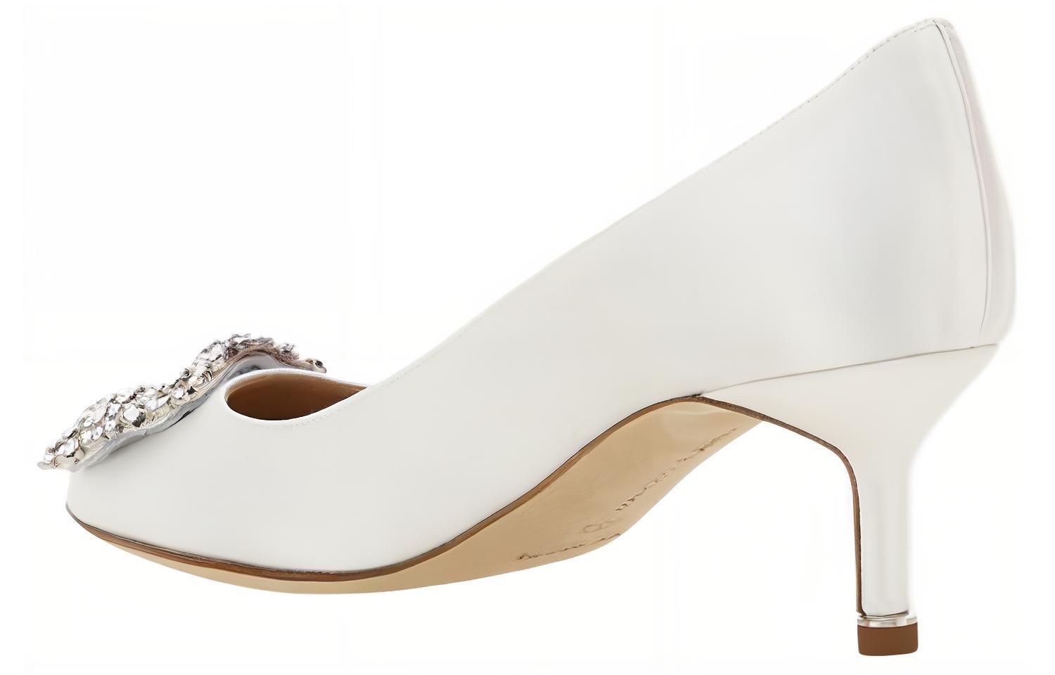 Shop (W) (女性用) マノロ・ブラニク ミュール 'コンフォートホワイトスティレット' 9XX-0315-1205 9XX-0315-1205