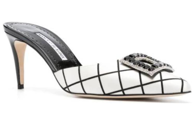 (W) Manolo Blahnik Mule 'Elegant Black Leather Pointed Toe' 圖 2