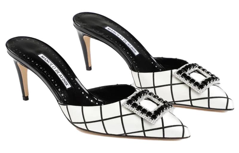 (W) Manolo Blahnik Mule 'Elegant Black Leather Pointed Toe' 圖 3