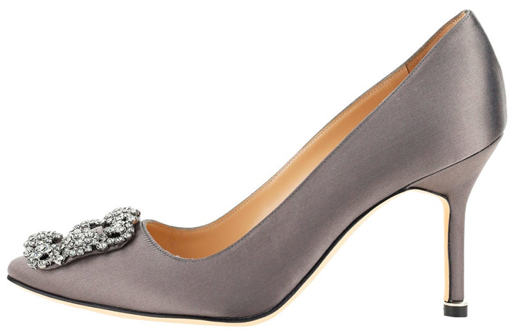 (Women) Manolo Blahnik Mule 'Grey Stiletto' 9XX-0663-0212